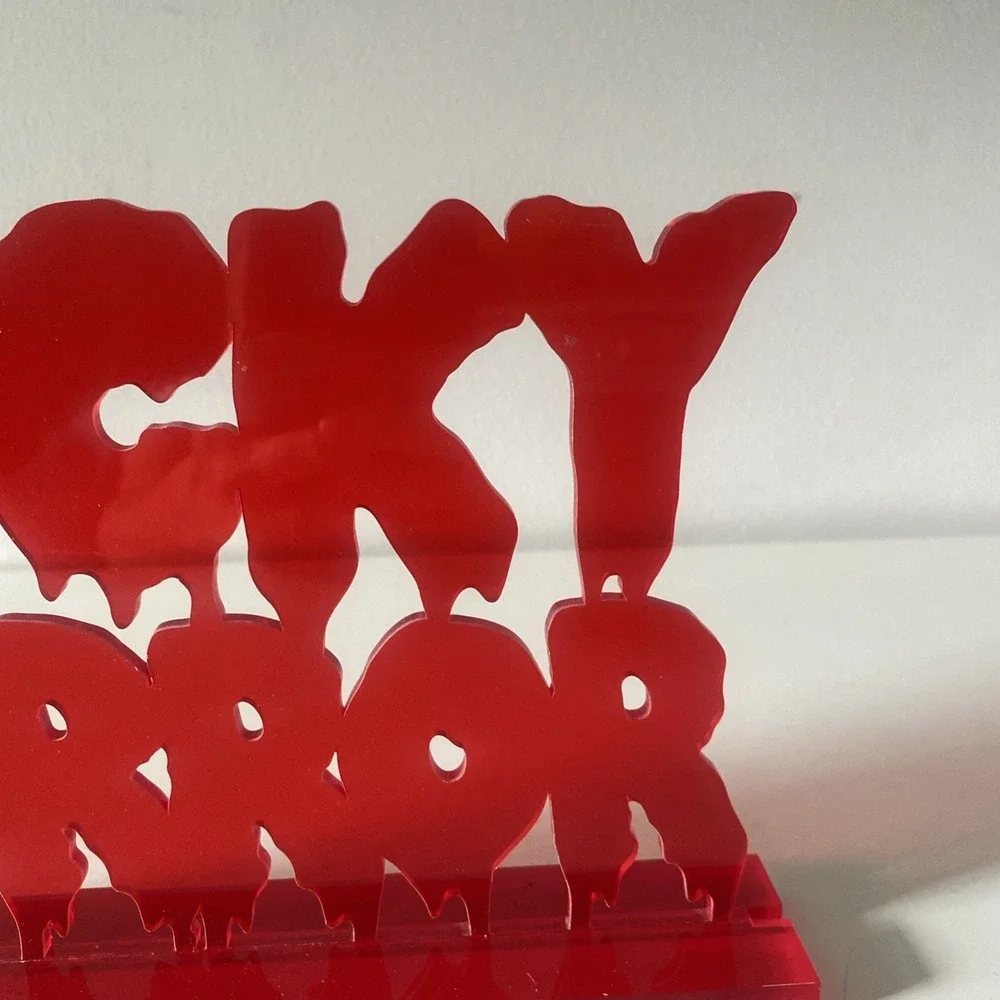 Rocky Horror Red Acrylic Freestanding Decorative Sign Shiny Finish Halloween